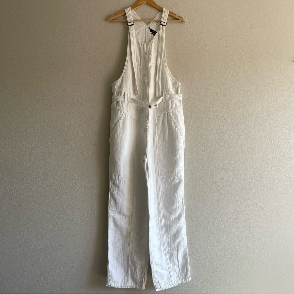 Isabel Marant White Linen Cotton Overalls